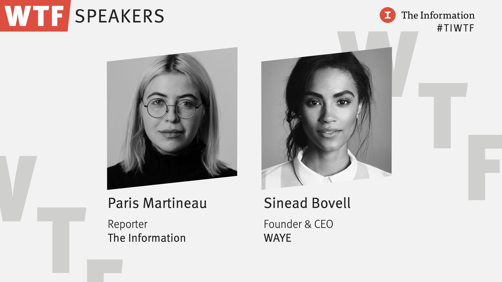 WTF 2021 - Sinead Bovell, Founder & CEO, WAYE in conversation with Paris Martineau, Reporter, The Information