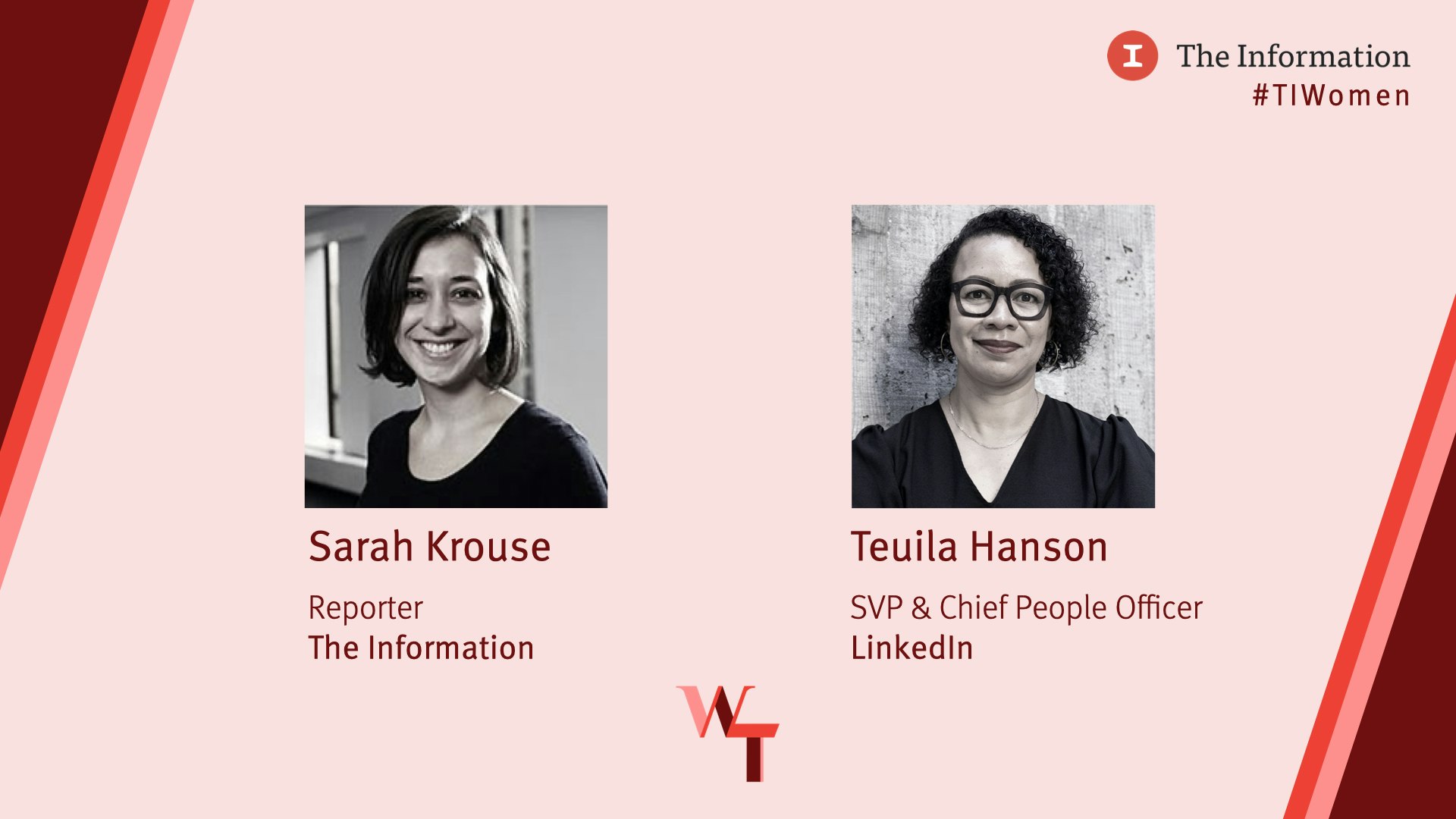 Women in Tech Leadership Forum - Teuila Hanson, SVP & Chief People Officer, LinkedIn in conversation with Sarah Krouse, Reporter, The Information